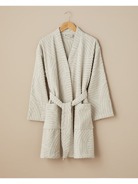 English Home Curve Pamuk Bornoz L-XL Bej - S000522671-19928