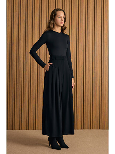 AKER Pileli Crep Pantolon Etek - S000479644-19351