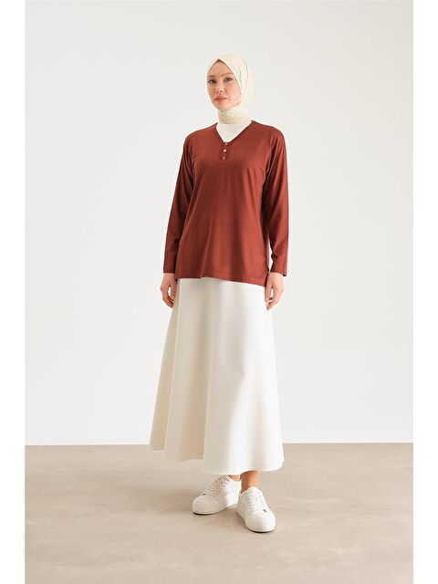 ARMİNE Penye 24Yd9043 Kiremit - S000352416-20013