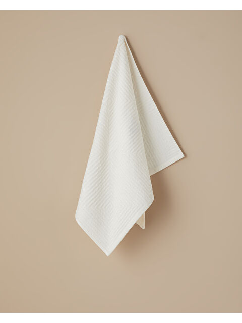 English Home Frame Pamuk Yüz Havlusu 50x70 cm Beyaz - S000522673-20063