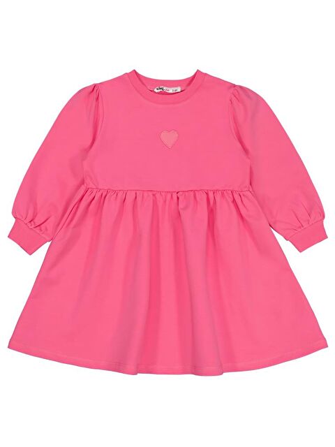 Civil Girls Kalp Nakışlı 2-5 Yaş Elbise