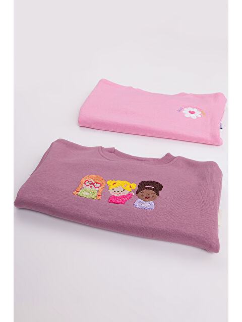 Miss Tuffy Kız Çocuk Orta Kalınlıkta Baskılı 2'li Paket Sweatshirt - S000447412-20024