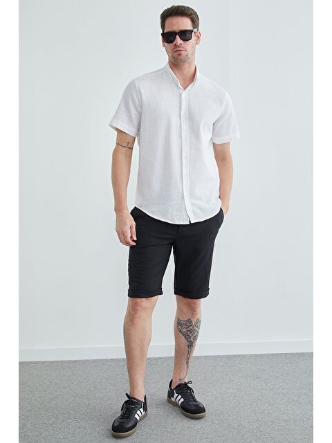 Fullamoda Beli Bağlamalı Cepli Duble Paça Şort - S000516696-19351