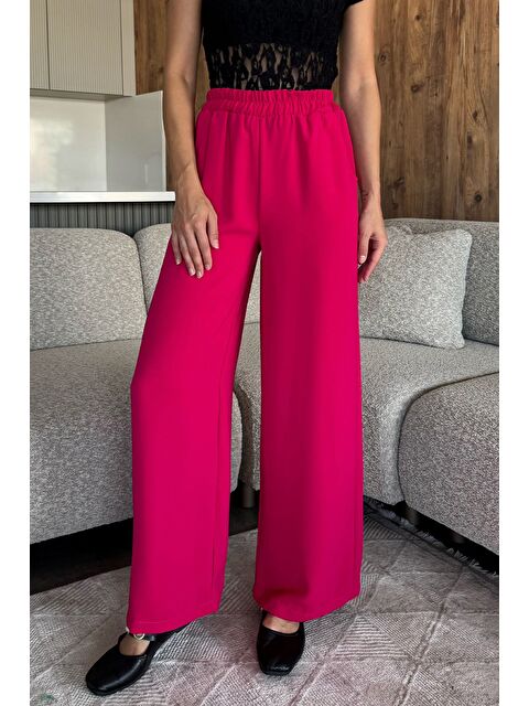 Gülseli Kadın Bol Paça Bel Lastikli Kumaş Pantolon - S000445312-18686