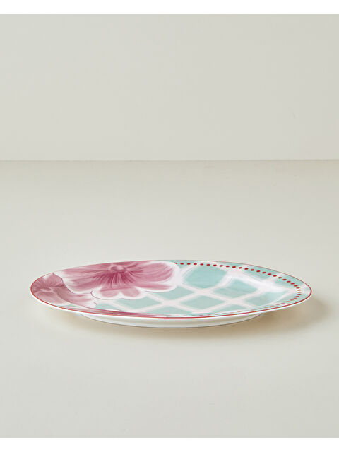 English Home Floreline Bone Porselen Kayık Tabak 25,5 cm Renkli - S000522682-37243