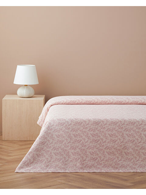 English Home Autumn Branch Baskılı Pamuklu Çift Kişilik Pike 200x220 cm Pembe - S000522685-20024