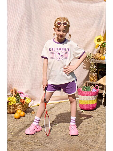 Luess Kız Çocuk Oversize Kalıp Baskılı Alt Üst Takım (2-3 Yaş 7-8 Yaş) - S000275318-20042