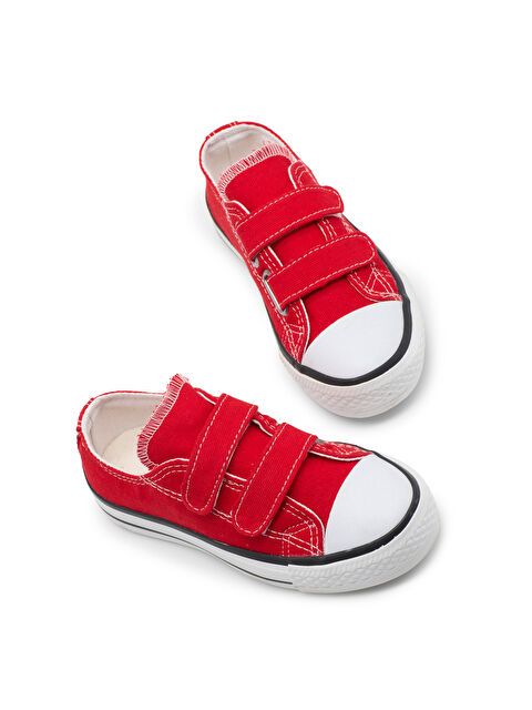 TONNY BLACK Çocuk Unisex Kırmızı Rahat Kalıp Çift Bantlı Ayakkabı