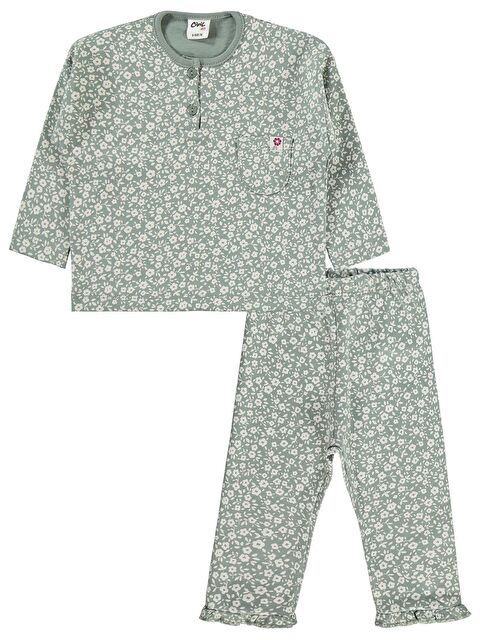 Civil Baby Çiçek Empirme 6-18 Ay Takım - Yeşil 18-24 Ay - S000494700-14939
