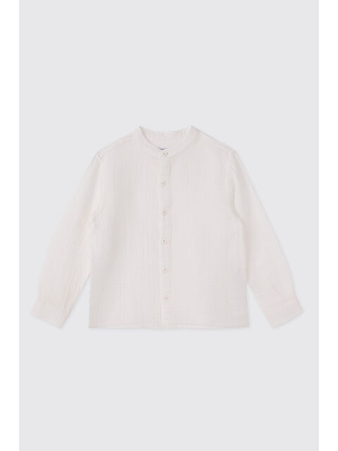 Panço Uzun Kollu Müslin Gömlek