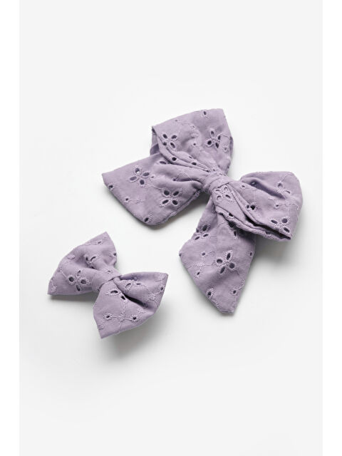 Le Mabelle Lila Fisto Fiyonk Anne Kız Toka Set