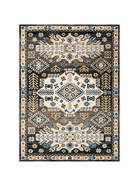 Homefesto Dekoratif Özel Tasarım Yıkanabilir İnce Kaymaz Tabanlı Modern Halı KECE FR26 - S000354045-19413