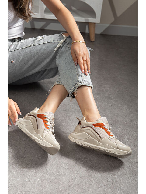 Daxtors Grijak Günlük Ortopedik Kadın Sneaker Spor Ayakkabı