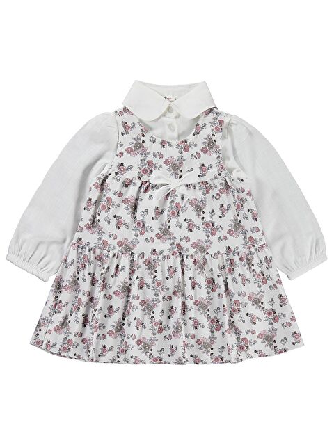 Civil Girls Fiyonklu 2-5 Yaş Elbise - Pembe 5-6 Yaş - S000526316-20028