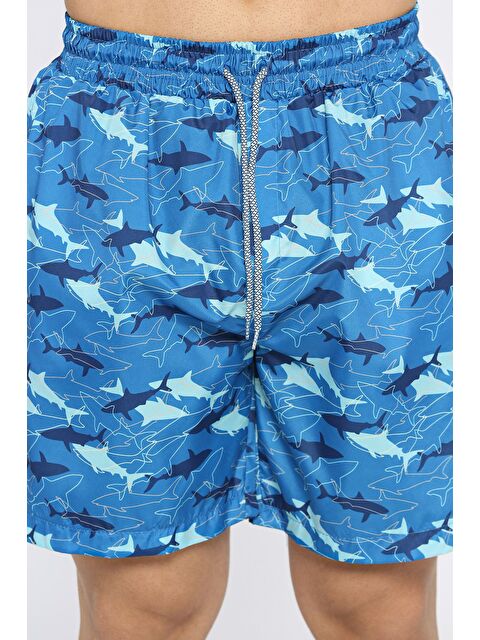 Mishar İtalia Dijital Baskılı Cepli Erkek Deniz Şortu - S000399828-23710