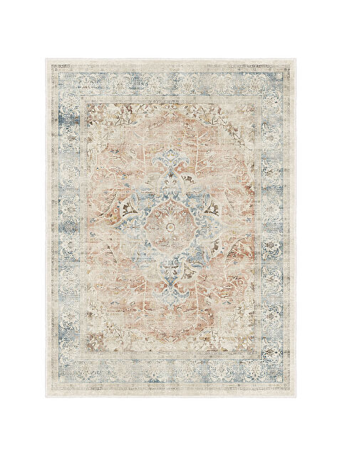 Homefesto Dekoratif Özel Tasarım Yıkanabilir İnce Kaymaz Tabanlı Modern Halı KECE FR21 - S000354056-19928