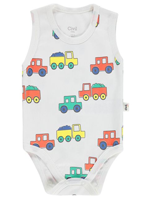 Civil Baby Taşıtlar Empirme 3-36 Ay Çıtçıtlı Badi - Ekru