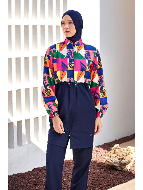 Adasea Paraşüt Tam Kapalı Tesettür Mayo 1501 Koyu Lacivert - S000366751-29672