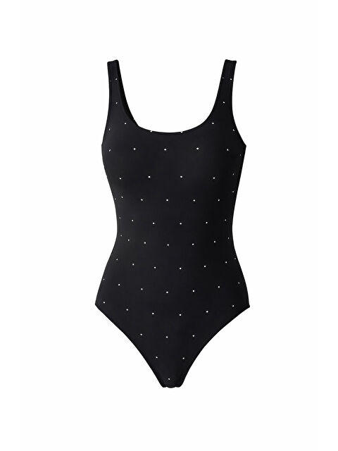 NBB Siyah U Yaka Taşlı Mayo - S000522702-19351