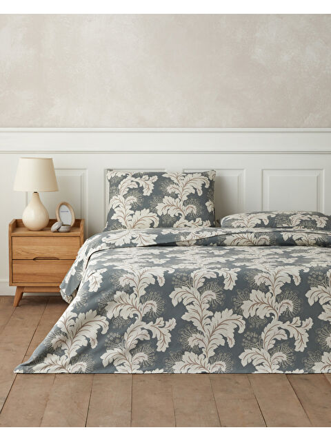 English Home Veloria Çift Kişilik Çarşaflı Nevresim Takımı 200x220 cm Yeşil-Pudra - S000497588-18194