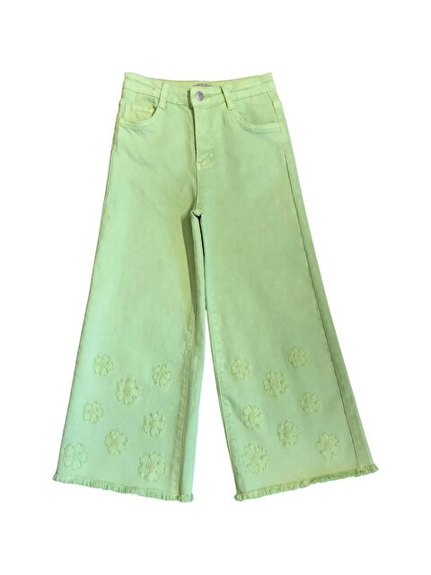 Little Star Kız Çocuk Papatya Nakışlı Pantolon - S000342618-18194