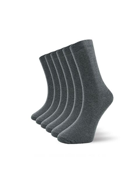 Formo 6'lı Erkek Gri Pamuklu Yüksek Kaliteli Yumuşak Nefes Alabilen Dayanıklı Premium Kutulu Soket Çorap - S000253962-74