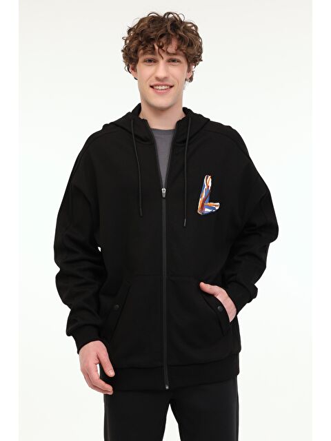 Lumberjack ML FRANCO 18FF05 5FX Siyah Erkek Eşofman Üstü - S000347939-19351