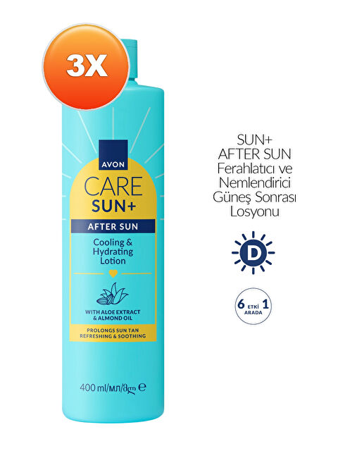 AVON SUN+ AFTER SUN Ferahlatıcı ve Nemlendirici Güneş Sonrası Losyonu 400ml Üçlü Paket - S000412277-10231