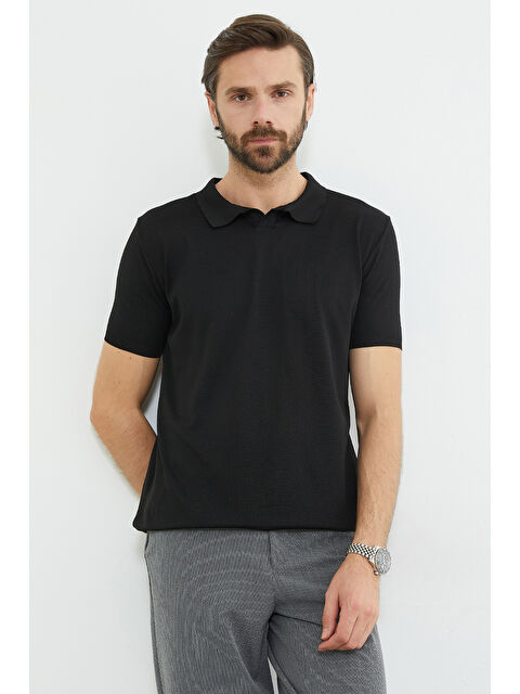 Fullamoda Basic Apaş Yaka Triko Tişört