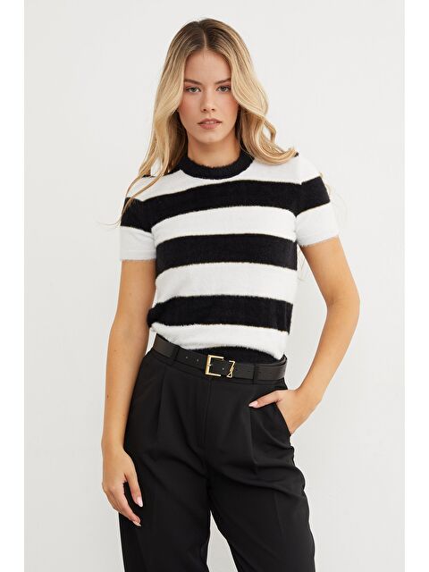 Fullamoda Çizgili Sakallı Kazak - S000442254-19351