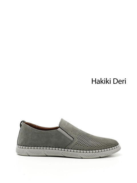 GÖNDERİ(R) Erkek GRİ Hakiki Deri Comfort Ayakkabı
