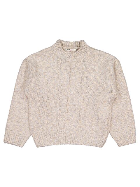 Civil Girls Örgü Desenli 10-13 Yaş Kazak - Gri 12-13 Yaş - S000512240-20600