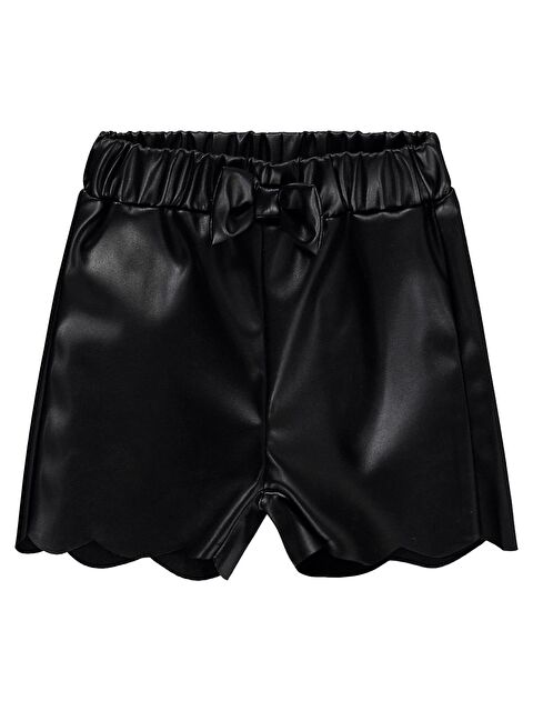 Civil Baby Fiyonklu Deri 6-18 Ay Şort - Siyah 18-24 Ay - S000526327-19351