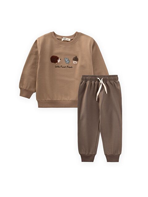 CİGİT Sweatshirt Takım 1-5 Yaş K Hardal - S000459725-20074