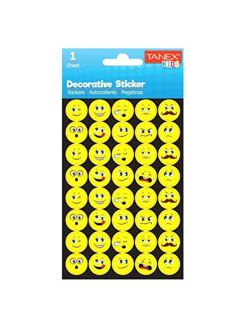 Tanex Kids Sticker Emoji Serisi Sarı 40 Parça (25026) - S000360292-23173