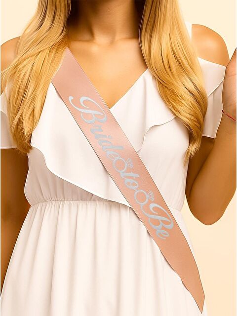 Parti Adresi Bride To Be Kuşak Bekarlığa Veda Parti Aksesuarı Rose Üzeri Gümüş - S000522751-27599