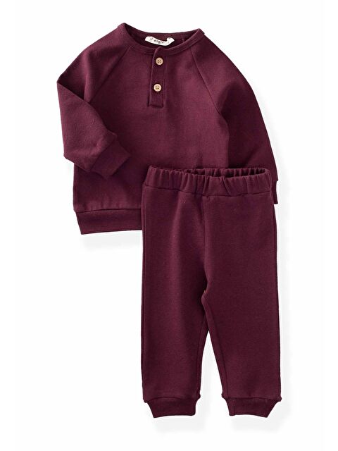 CİGİT Reglan Kol Patlı Erkek Basıc Takım 1-5 Yaş Mürdüm - S000459721-20036