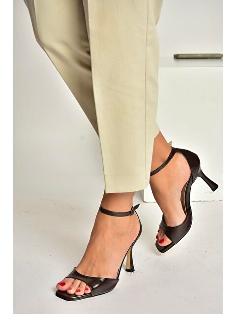 Fox Shoes Kahverengi Kadın Topuklu Ayakkabı Y569823309 - S000517954-19413