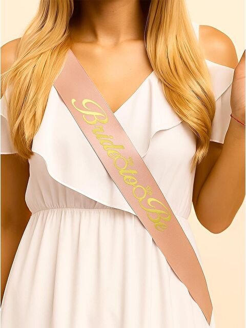 Parti Adresi Bride To Be Kuşak Bekarlığa Veda Parti Aksesuarı Rose Üzeri Altın - S000522758-27599