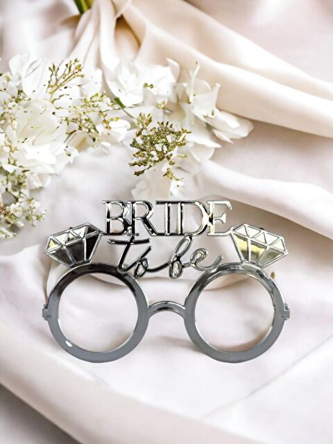 Parti Adresi Bride to be Bekarlığa Veda Partisi Gözlüğü Tek Taşlı Bride Gözlük Gümüş - S000522766-18105