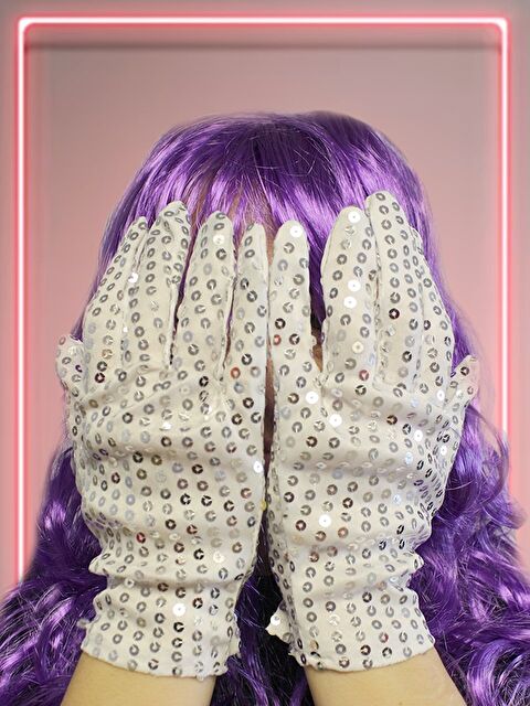 Parti Adresi Pullu Eldiven Bride Bekarlığa Veda Partisi Kostümü Gümüş - S000522767-18105