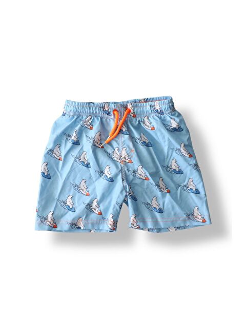 Monila Erkek Çocuk Kutup Ayısı Desenli Deniz Şortu