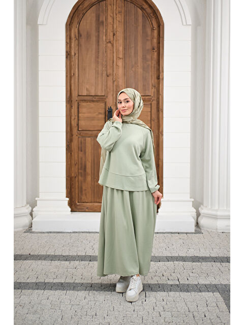 Locco Moda Kadın Etekli Takım Su Yeşil - S000511225-20054