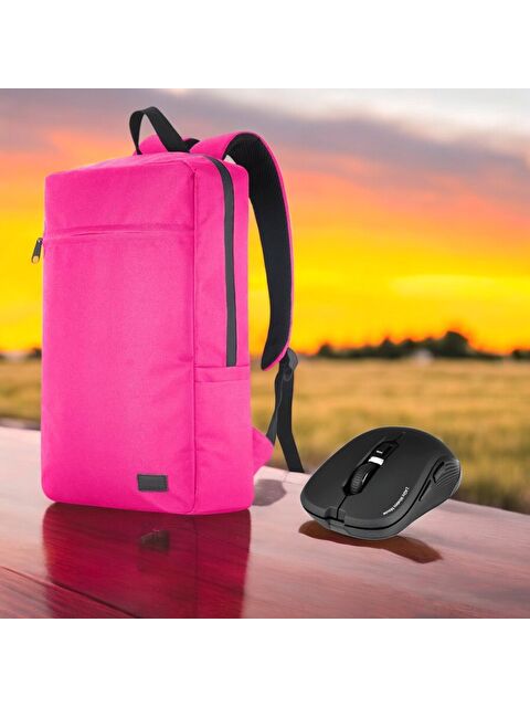 Classone Mila PR-EK106 15,6'Su Geçirmez Kumaş Fermuar Notebook Sırt Çantası+Kablosuz Mouse - S000294232-20024