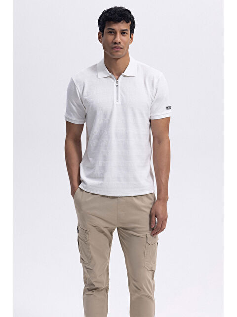 Ellesse Pamuk Karışımlı Regular Fit Yarım Fermuarlı Polo Yaka T Shirt EM493-OF