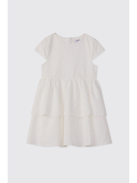 Panço Kız Çocuk Beyaz Elbise