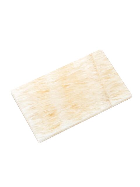 Missi Dekoratif Sunumluk Beyaz Dalgalar Doğal Mermer Taş - 27x16 cm - S000342007-20063