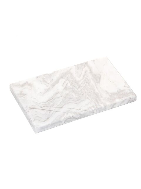 Missi Dekoratif Sunumluk Gri Dalgalar Doğal Mermer Taş - 27x16 cm - S000342008-20600