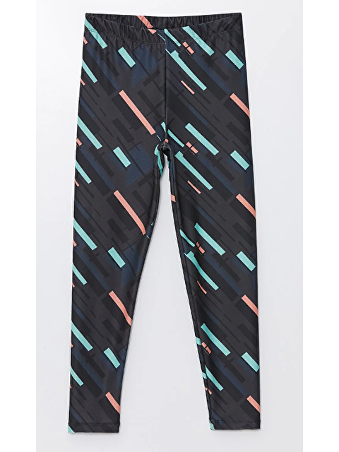 Chandraswear Kız Çocuk Baskılı Active Tayt Antrasit- Felix - S000302697-29666