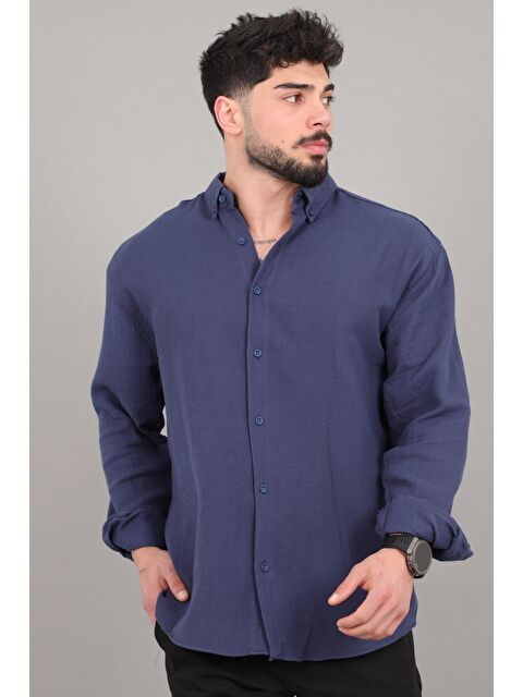 Stilkombin Oversize Müslin Yazlık Uzun Kol Gömlek MRS 202_40417
